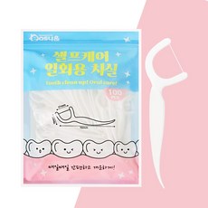 이지앤 셀프케어 일회용 와이 치실 치간 이쑤시개, 1개, 100개입