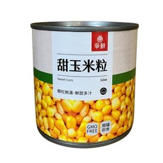 爭鮮 甜玉米粒 GMO FREE 開罐即食, 340g, 1個