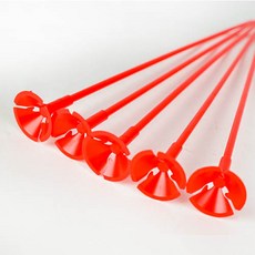풍선 컵스틱 세트 100개, 1세트, 레드