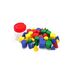 어린이용 수학교구 미니 입체도형 40p 개인 교육용 학습용 사고력