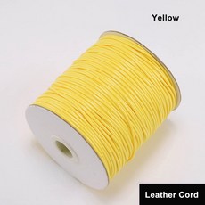 1/1.5mm 칠 로프 실 끈 왁스 코드 용품 보석 꼬임 만들기 면 10m 가죽 팔찌 구슬 2mm 마크라메 공예, 1개, 06 yellow