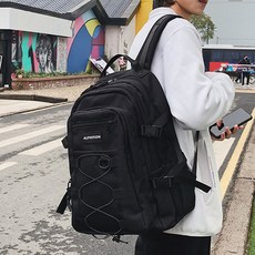 알피션 메쉬 스트링 백팩 노트북 여행용 여성 남자 책 가방