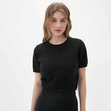 플라스틱아일랜드 펀칭조직 니트 풀오버 PQ2KH481