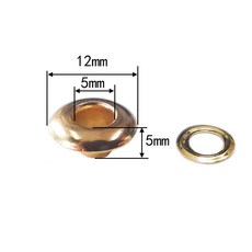 구멍 금속 와셔 도구 펀치가있는 그로밋 신발 벨트 캡 가방 태그 옷, 색상: 1. 5mm Gold(30Set), 1개