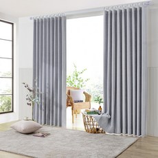 패브릭몰 100프로 암막커튼 형상기억 커튼 냉난방효율 방한방풍 커튼 핀형 거실커튼 230 240 레일형 커튼