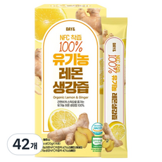 데이앤 착즙100% 유기농 레몬생강즙, 20ml, 42개 20ml, 42개