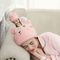 쌍문상회 머리수건 헤어드라이캡 드라이수건 헤어캡 헤어드라이수건 헤어수건 핑크 헤어타올 40872EA, 본상품