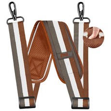 200.7cm(79인치) 어깨끈 매우 두꺼운 고정 쿠션 패드 및 이중 걸쇠 범용 교체 스트랩 금속 회전 후크 포함(200cm) 퍼플. 79 inch, 줄무늬-브지