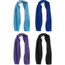 목과 얼굴용 4개 세트 냉각 타월 아이스 쿨 헬스장 피트니스 요가 달리기 테니스 하이킹용 Y4PACK02, Y-4팩-02