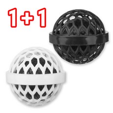 정수몰 파우치 가방 캐리어 먼지 제거 볼 청소볼 흡착볼, 1세트, 블랙&화이트