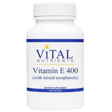 ViTAL NUTRIENTS 無麩質無糖維生素E軟膠囊, 1個, 100 件