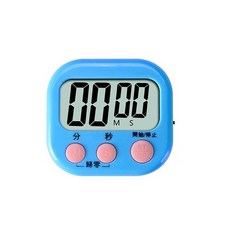 電子計時器 廚房計時器 正負倒計時 多功能計時器 BE809, 1個, 藍色