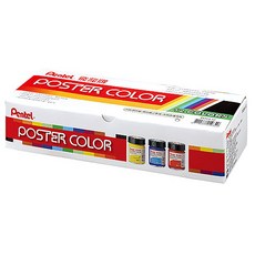 Pentel 飛龍 廣告顏料 12色組, 30ml, 12個