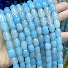 10X14MM 드럼 배럴 모양 천연석 다채로운 마노 루즈 스페이서 참 DIY 팔찌 목걸이 액세서리, 01 10X14MM about 13pcs, 21 11