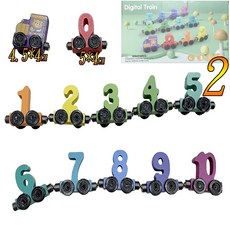 楨豐玩具 數字磁性木製火車 兒童幼兒玩具, 1個, 2