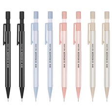 자바펜 헥사곤 샤프 블랙 2p + 블루 2p + 베이지 2p + 피치 2p 세트, 0.5mm, 1세트