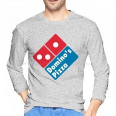 100% 면 후드티 티셔츠 도미노 피자 상품 베스트 셀러, 1개, 55) LongSleeve-Gray - XXL