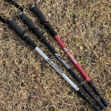 레오루카 3단 등산스틱 2개 1세트 트래킹 보조 지팡이, 블랙