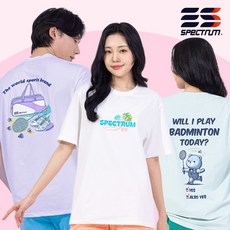 스펙트럼 남성 여성 반팔 티셔츠 오버핏 캐주얼 데일리 ST-2541