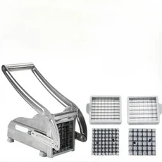 스테인레스 스틸 프렌치 프라이 커터 - 가정용 수동감자 슬라이서오이 당근용 다기능 야채 커터, 01 1 set