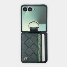 갤럭시 Z플립7 카드 수납 핑거링 가죽 지갑 휴대폰 케이스