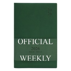 2026 오피셜 열두달 B6 위클리 다이어리 (날짜형 32절 주간) 업무용, 그린, 그린
