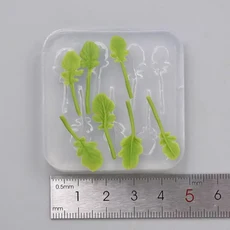 미니 귀여운 당근 실리콘 금형 도자기 점토 음식 장난감 야채 DIY Resuable, 01 Leaf