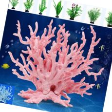 인공수초 키밍 어항 장식 모음 수조장식 어항조화 수족관은신처, 대형, 핑크