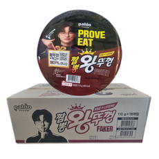 팔도 왕뚜껑 짬뽕 큰컵 컵라면, 1개, 18개