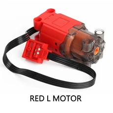 기술 모터 전원 부품 IR 속도 APP 제어 배터리 박스 서보 광 수신기 PF 자동차 빌딩 블록 벽돌, 18 Red L Motor