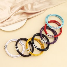 POLISHEDPLUS 유니섹스 매력 팔찌 여성 브레이드 이름 비즈 남성 주얼리 패션 선물 가죽