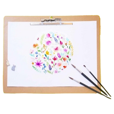 力大 A3 原木強力板夾 - 橫式檔案資料夾 收納夾板 66225, 1個, 66225丨A3原木板夾