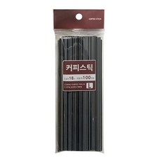 커피전용스틱 18cm 일회용빨대 100개입