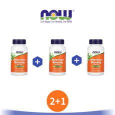 나우푸드 미국 인삼 진생 500 mg 100캡슐 아답토젠 허브 3세트, 100정