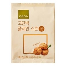 야식 간식 풀무원 올가 고 단백 플레인 스콘 ( 단백질 12g), 280g, 4개