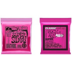 어니 볼 슈퍼 슬링키 일렉트릭 기타 스트링 3팩 클래식 퓨어 니켈 - 9-42, Super (9-42), 3-Pack, Classic Tone