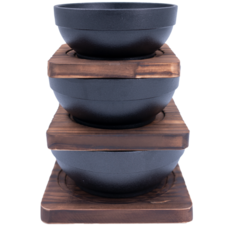 무쇠 주물 비빔기 소 중 대 알밥 볶음밥 철판볶음, 1개, 17cm, 중(목판만)