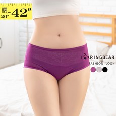 眼圈熊 中大尺碼 L16 防漏生理褲 (黑/灰/紫 L-3L) 透氣網眼布衛生褲 女用內褲, 黑3L