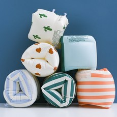 加厚充氣水袖 雙氣囊安全游泳圈 手臂圈 嬰幼兒浮圈 雙層防漏氣 游泳必備, 1個, OK水袖（粉色）,24 * 19cm