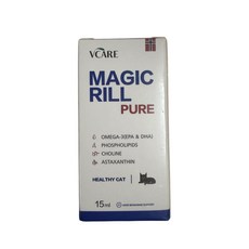 VCARE MAGIC RILL PURE 貓咪磷蝦油15ml，含Omega-3、磷脂質、膽鹼、蝦紅素，守護愛貓健康, 磷蝦油15ml, 1個
