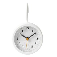 더율마켓 욕실 방수 벽걸이 시계, 화이트