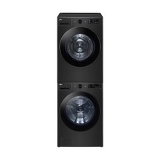 LG 트롬 오브제 AI 드럼 세탁기 건조기 24kg 20kg 블랙 인버터 1등급, 스페이스 블랙 + 스페이스 블랙, KG24K-20K