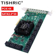 TISHRIC PCI-E 1x 4x 16x 2/6/10/16/20/24 포트 확장 카드 SATA 3.0 Express 멀티플라이어 컨트롤러 추가 보드 6Gbps, 01 4X To 20, [01] 4X To 20, 01 4X To 20