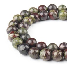 HAAMIIQII 60pcs 6mm Natural Drago HAAMIIQII 60pcs 6mm Natural Dragon Blood Stone Beads Round Loose G, 미정, Dragon Blood Jasper, 6mm 60pcs