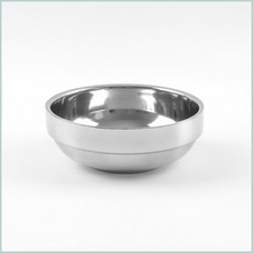 키친프리 스텐 이중대접 14cm 스테인리스 국물그릇 이중보온, 1개