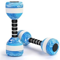 미국출고 평점4.5+ 237501 VAlinks 2 Pack Pool Exercise Dumbbells Swim Dumbbell High Density EVA Foam Wate, Blue