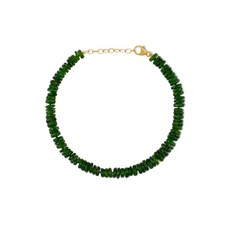 지아지아 오로라 14K 옐로 골드 크롬 디옵사이드 브레이슬릿