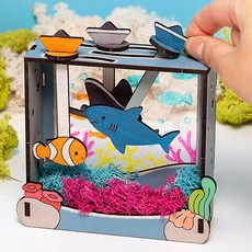 여름 스칸디아모스 만들기 키트 바다 액자 수업 diy 스칸디나비아 모스 초등 노인 청소년, 모스 바다 액자 만들기(m)