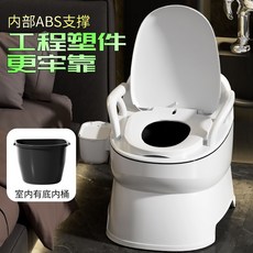 格森 移動馬桶 加大加深桶身設計 穩固防滑, 1個, 蒙貝貝正品M288+ 白色-【房間用】