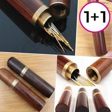 나무 바늘케이스 바늘홀더 케이스 우드 바느질 뜨개질 자수 수선 도구 1+1, 1개, crew 바늘홀더 GD06160